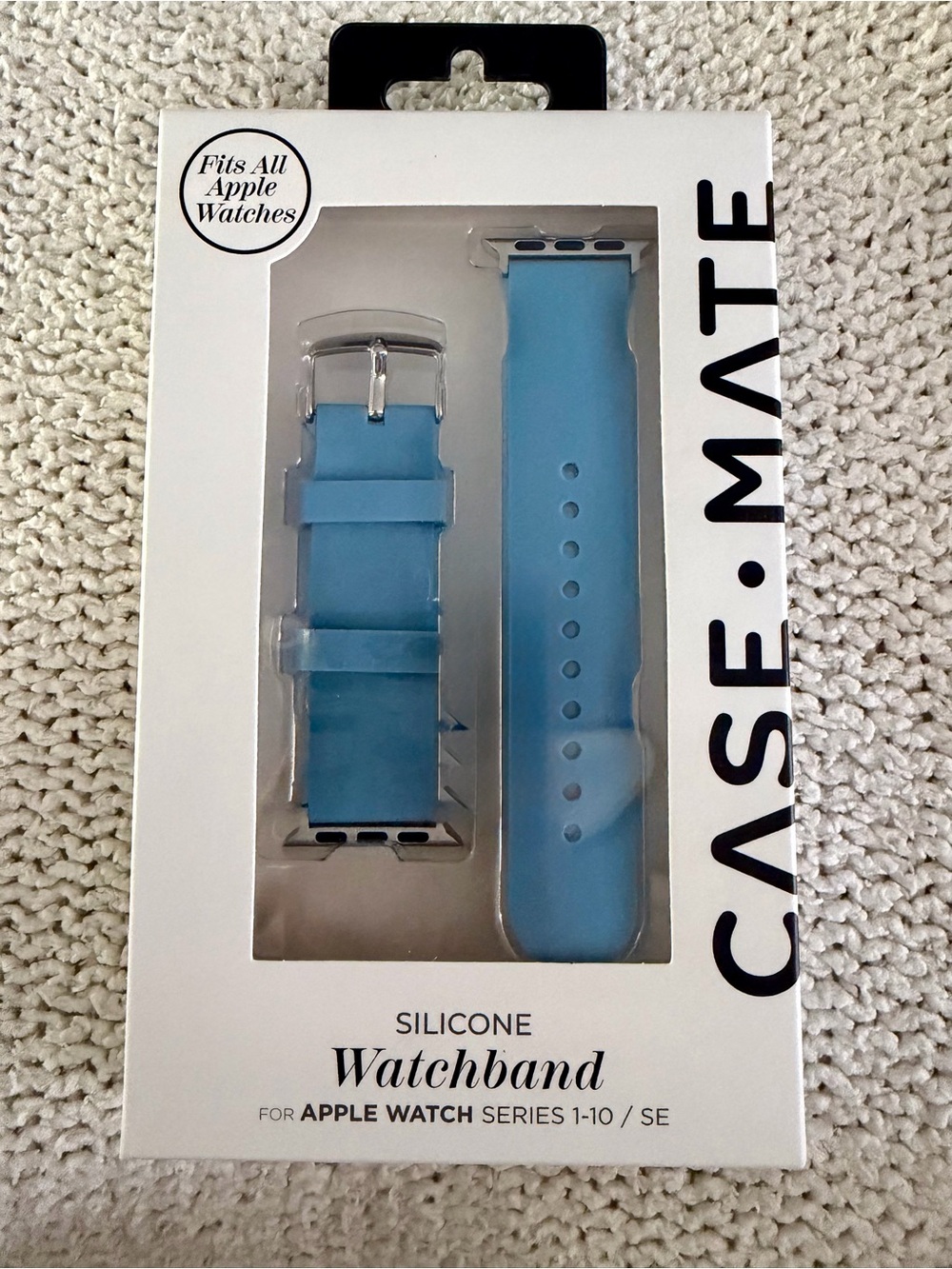Case-Mate Apple Watch Band Blue | Silicone | Series 1–10 SE | NEW | Add-On